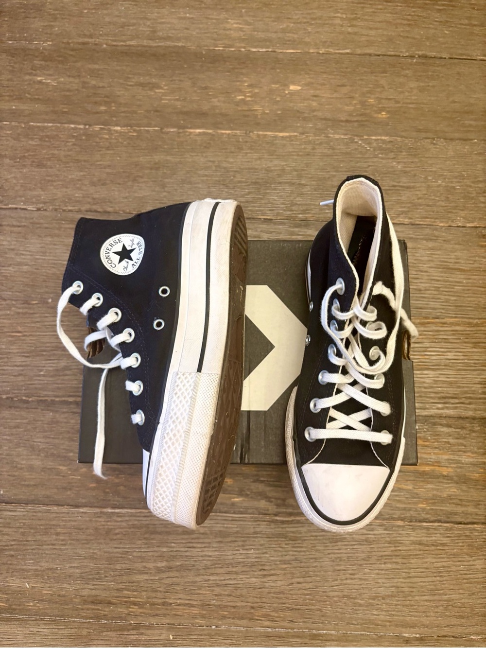 Converse Black and White High Top Sneakers